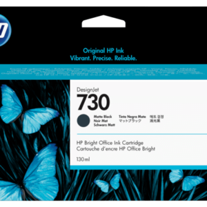 خرطوشة حبر HP 730 باللون الأسود غير اللامع DesignJet سعة 130 مل