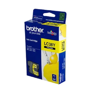 حبر براذر LC38Y اصفر  BROTHER LC38Y INK CARTRIDGE YELLOW