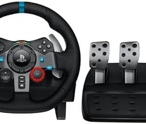 Logitech G29 Driving Force Racing Wheel and Floor Pedalsfor PS5, PS4, PC, Mac - Black - KSA Version