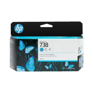 HP 738 130-ml Cyan DesignJet Ink Cartridge 498N5A