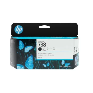 HP 738 130-ml Black DesignJet Ink Cartridge 498N4A