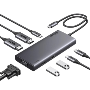 محطة توصيل يوجرين USB-C إلى HDMI+VGA+USB 3.0 مع منفذ PD — جديد New