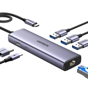 موزع يوجرين USB إلى إيثرنت مع 3 منافذ USB هب — جديد New